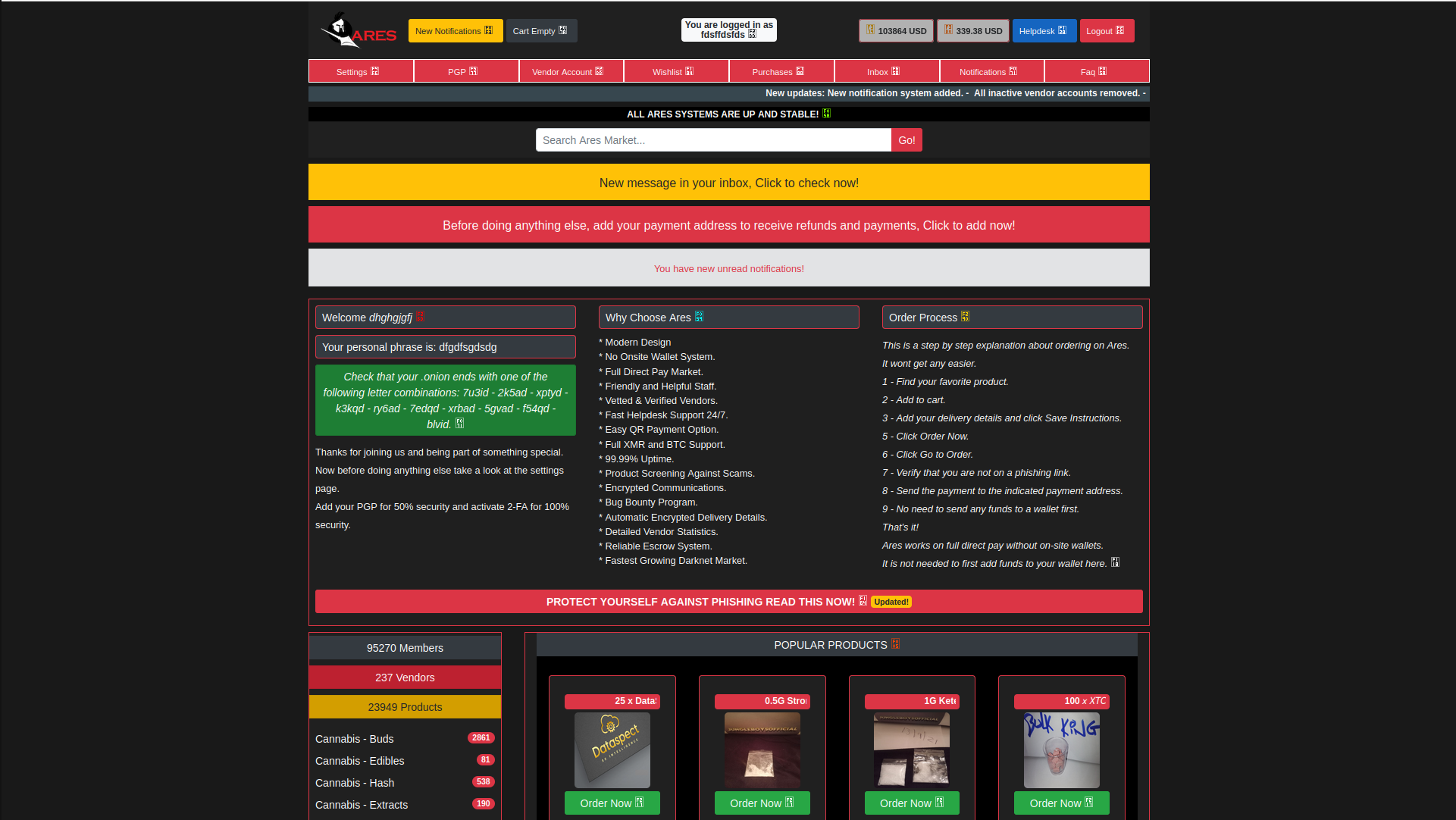 Ares Market User Support FAQ